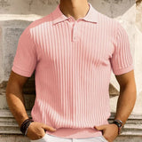 Fongt Men's New Summer Candy-Colored Knits Men's Casual Polo Shirts