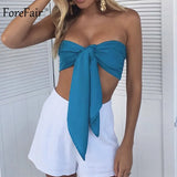 Bandage Crop Top Sexy Off Shoulder Party Club Multi Way Wrap Cross Lace Up Camisole Backless Beach Summer