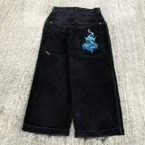 Street Clothing Jeans Y2K Pants Hip-Hop Embroidered Jeans Loose Jeans Harajuku-Outfit