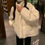 Solid Puffer Jacket-Outfit
