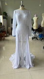 Fongt New White Lace Slimming High-End Dress Fairy Temperament Banquet Dress High-End Feeling