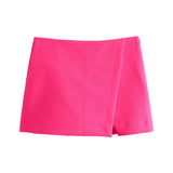 Spring Style Asymmetrical Fashion Multi-Color Skirt-Outfit