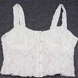 White Crop Top Women Camisole 2023 Summer Vest Fashion Club Party Outfits Button Up Tank Tops Streetwear Sleeveless