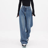 Vintage Blue High Rise Boyfriend Jeans-Outfit