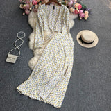 Small Broken Flower Long Sleeves + Half Skirt-Outfit