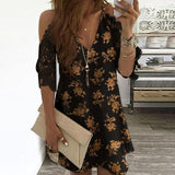 Off Shoulder Lace Sexy V Neck Floral