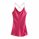 V-Neck Sleeveless Backless Sexy Mini Dresses 1028-1-Outfit