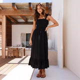 Fongt Fresh And Sweet Simple Solid Color Sling Dress-88204-Outfit