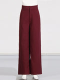Fongt Of Angola Red 2025 Autumn And Winter New No-Neck Waist-High Design Simple Pants Set