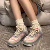 Aesthetic Butterfly Bat Patchwork Sneakers-Outfit