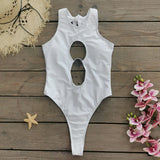 2025 New Pure White One-Piece Swimsuit Women's
