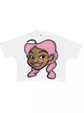 Original Sufu Ancient Animation Head Printed Graphics T-Shirt Y2k Blouse Street Oversized T-Shirt Gothic Animation Short Sleeves-Outfit