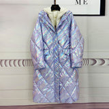 Oversize White Duck Down Hooded Womens Jackets Long Loose Bubble Coats Parka Female Warm Winter Doudoune Femme Korean