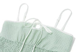Green Elastic Ruched Midi Dress-Outfit
