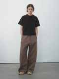 [Daihe] Winter New Casual Round Collar Wool Circle Yarn Simple And Versatile Short-Sleeved Woolen Top H8256-Outfit