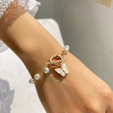 Gold Color Charm Chain Bracelets-Outfit