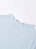 High Neck Semi Sheer Knit Top-Outfit
