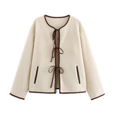 Fongt Women's Fashion Set Edge With Thin Velvet Casual Coat Women's Top B88801