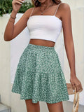 Floral High Waist Mini