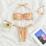 Fongt New Fashion Sexy Split Bikini Hanging Neck Sling Hot Spring Premium