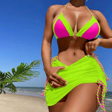 Fongt New 2024 Three-Piece Patchwork Bikini Women's