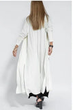 Fongt Summer New Fashion V-Neck Sleeveless Loose Thin Simple Solid Color Long