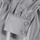 ZANZEA Women Muslim Dresses Islamic Clothing Kaftan Solid Robe Casual Loose Dress Full Sleeve Morocco Abaya Hijab Long