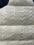 Cable Knit Zipper Puffer Vest-Outfit