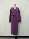 Fongt 2025 New Southeast Asian Women's Knitted Sweater With A Dress Dress Suit