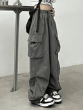 Ruched Pocket Baggy Cargo Pants-Outfit