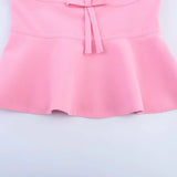 Fongt Women's Clothing INS Net Red Blasting Bow Trim Tset