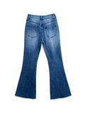 Washed Push Up Flare Leg Jeans-Outfit