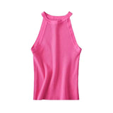 New Summer Style Slim And Slim Knit Collar Blouse-Outfit