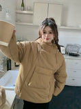Hooded Parkas Women Padded Short Jackets Winter Warm Cute Pullover