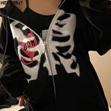 Fongt New Hoodie Jersey Women Loose Street Sports Zipper Open Shirt Y2k Coat Women