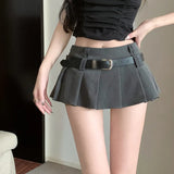 Fashion Solid Colour Korean Version Women's High Waist Skirt-Outfit