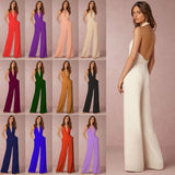 Fongt Spring Casual Jumpsuit Ebay Sexy Sleeveless Hanging Neck
