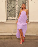 Halter Neck Ruched Midi Dress-Outfit
