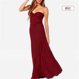 Style Multi-Wear Multi-Rope Cross-Back Sexy Bandage Dress Long Dress-Outfit