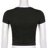 Print Round Neck Grunge Shirt-Outfit