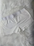 Women Soft Cotton Front Buttons Shorts 2023 Summer Vintage Low Waist Female Chic Bottoms-Outfit