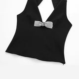 Spring Jewelry Bowtie Trim Vest 2805777-Outfit