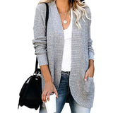 Fongt Exclusively For The Autumn And Winter New Ladies Fashion Long Sleeve Pocket Sweater Knit