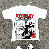 Street Printed Large T-Shirt Gothic 2024 Graphics T-Shirt Y2k Blouse Armed Gothic Men's Short Sleeves-Outfit