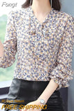 Fashion Leopard Bow Print Blouses Summer Autumn 2023 New Korean Office Casual Chiffon Shirt Butterfly Sleeve Blusas