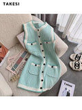 Style Women Elegant Sleeveless V-neck Striped Patchwork Dresses 2023 Summer Classic Slim Pockets Camisole Mini