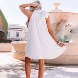 Style Lace-Up Dress For Spring / Summer 2024 Ins Simple Loose Dress For Women-Outfit