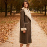 Fongt Women's Autumn And Winter New Double-Sided Two Sides Wearing A Long Coat
