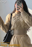 Women's Sweater Long Sleeve Top Pullover Slim O Neck Jumper 2023 Autumn Winter Clothes Streetwear Blue Female