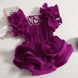 Chiffon Tanks Summer Female Plain Color Square Collor Sweet Camisole Woman Ruffles Straps Camis Tops-Outfit